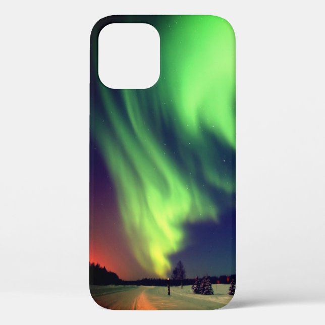 Bright Green Alaskan Northern Lights Case-Mate iPhone Case (Back)