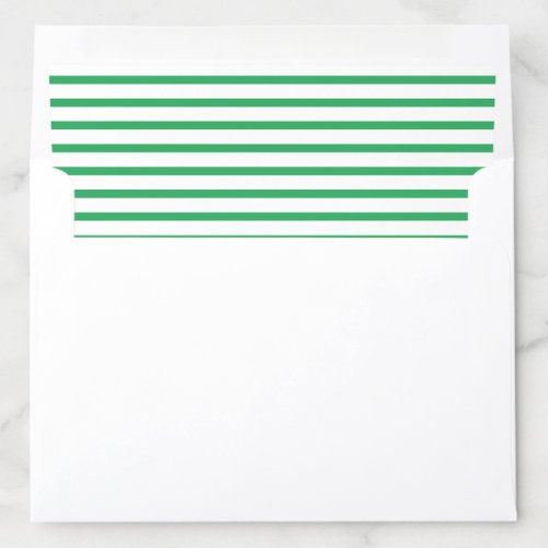 Bright Green and White Striped Envelope Liner
