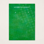 Bright Green Background Earring Cards at Zazzle