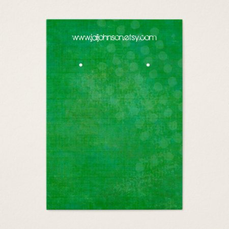 Bright Green Background Earring Cards