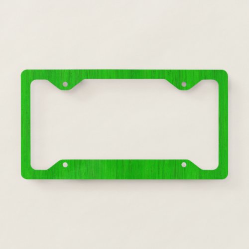 Bright Green Bamboo Wood Grain Look License Plate Frame