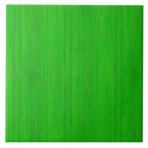 Bright Green Bamboo Wood Grain Look Tile