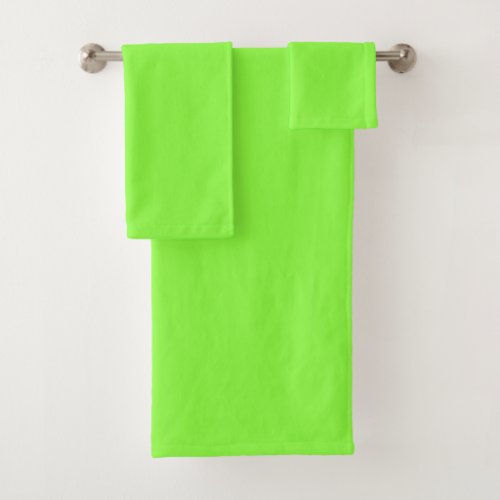 Bright Green Bath Towel Set