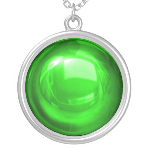 Bright Green Bauble Necklace