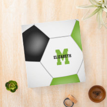 bright green black soccer team colors athlete name