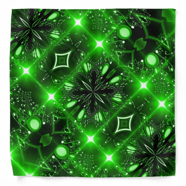 Bright green brilliant bandana (Front)