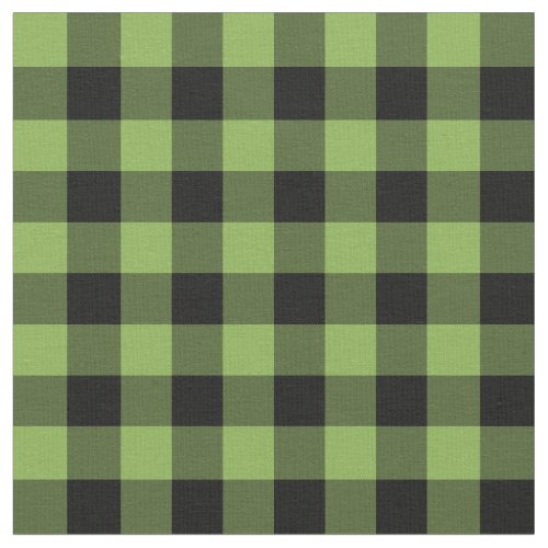 Bright Green Buffalo Check Plaid Fabric