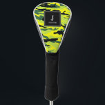 Bright Green Camo Custom Name Golf Head Cover<br><div class="desc">Gright green camo golf head cover with custom name and monogram. Add any persons name for a special gift. Visit my shop for the entire golfing design collection.</div>