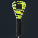 Bright Green Camo Custom Name Golf Head Cover<br><div class="desc">Gright green camo golf head cover with custom name and monogram. Add any persons name for a special gift. Visit my shop for the entire golfing design collection.</div>
