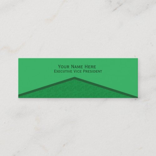 Bright Green Center Point Business Cards