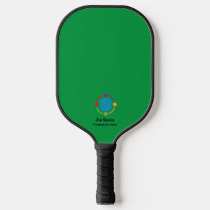 Bright Green Community Center or Business Pickleball Paddle