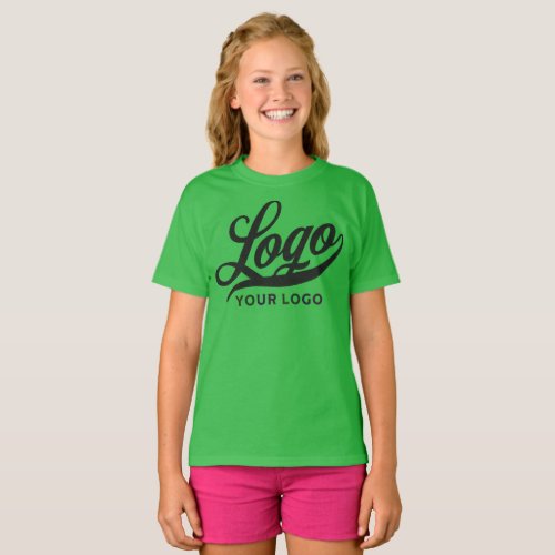 Bright Green Company Logo Swag Business Kids Girls T_Shirt