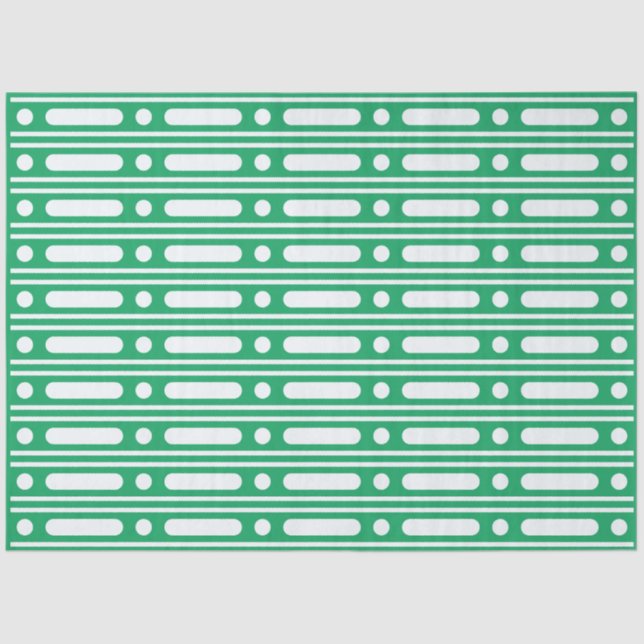Bright Green Dots Border Decoupage Paper (Front)
