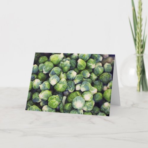 Bright Green Fresh Brussels Sprouts Card