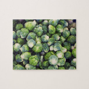 Bright Green Fresh Brussels Sprouts Jigsaw Puzzle