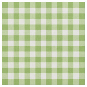Bright Green Gingham Plaid Fabric