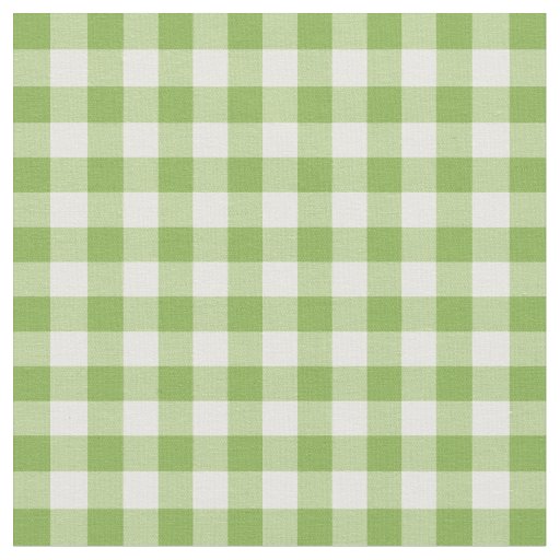 Bright Green Gingham Plaid Fabric