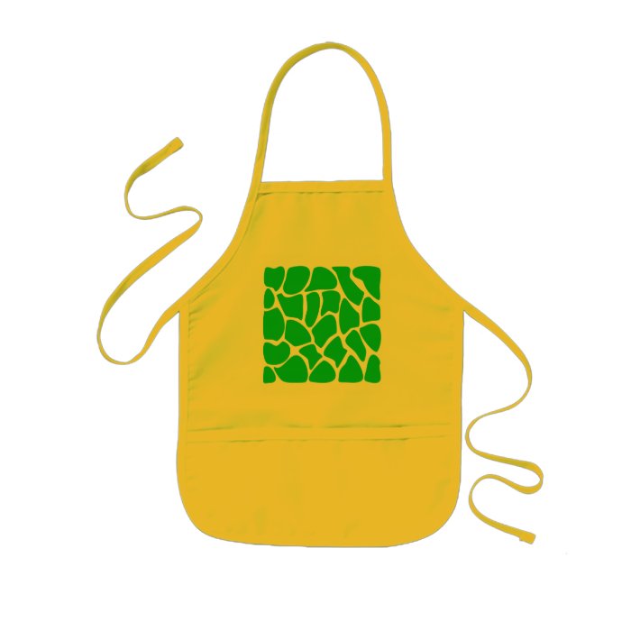 Bright Green Giraffe Print Pattern. Apron