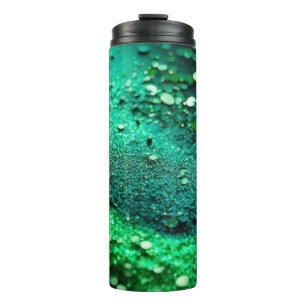 Bright Green Glitter Thermal Tumbler 12oz