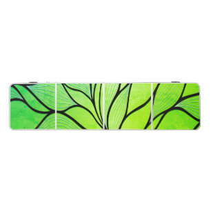 Bright Green Hues Creative Leave Pattern Beer Pong Table