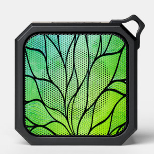 Bright Green Hues Creative Leave Pattern Bluetooth Speaker