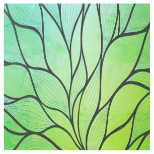 Bright Green Hues Creative Leave Pattern Gallery Wrap