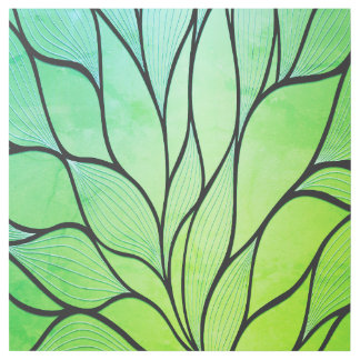 Bright Green Hues Creative Leave Pattern Gallery Wrap