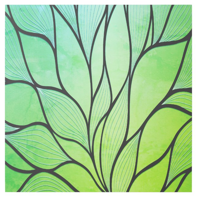 Bright Green Hues Creative Leave Pattern  Gallery Wrap (Front)