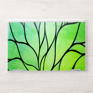 Bright Green Hues Creative Leave Pattern  HP Laptop Skin