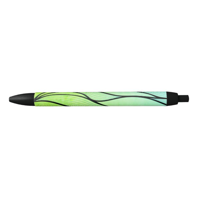 Bright Green Hues Creative Leave Pattern  Pen (Front)