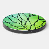 Bright Green Hues Creative Leave Pattern Wireless Charger (Front 2)