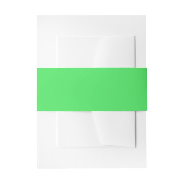 Bright Green Invitation Belly Band (Front Example)