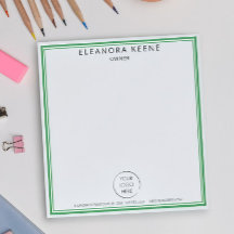 Bright Green Logo, Name, and Contact Info Business