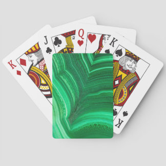 Bright green Malachite Mineral Poker Cards