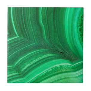 Bright green Malachite Mineral Tile