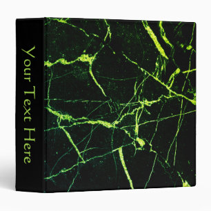 Bright Green Marble 3 Ring Binder