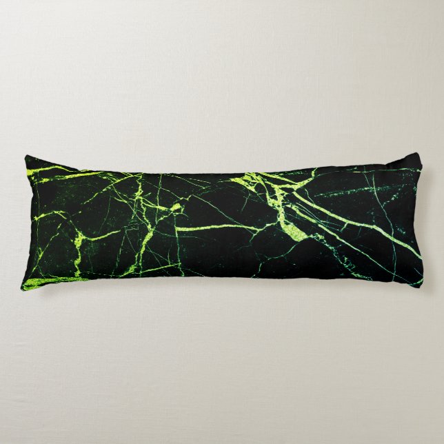 Bright Green Marble  Body Pillow (Front)