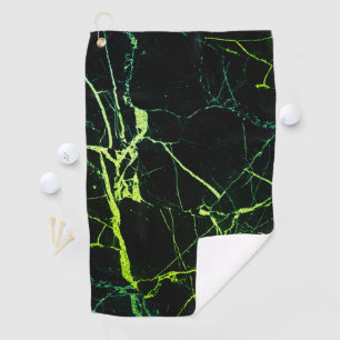 Bright Green Marble Golf Towel