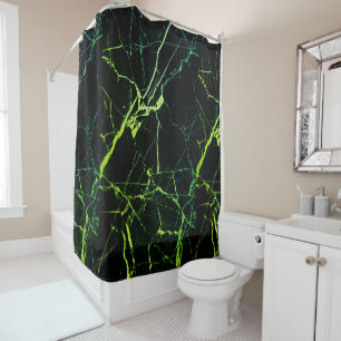 Bright Green Marble  Shower Curtain