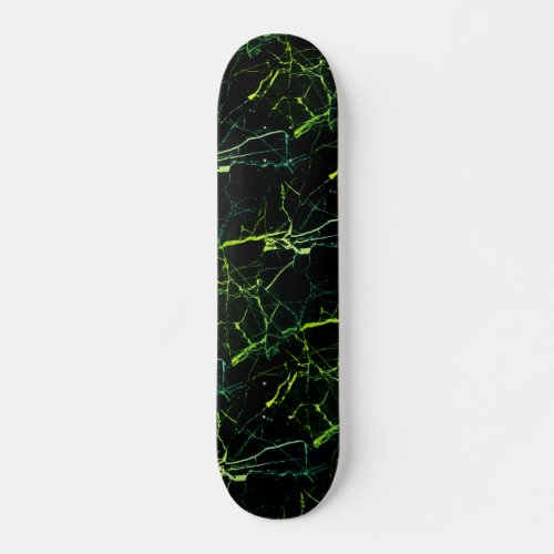 Bright Green Marble  Skateboard