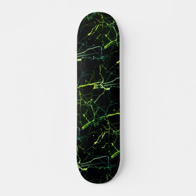 Bright Green Marble  Skateboard (Front)