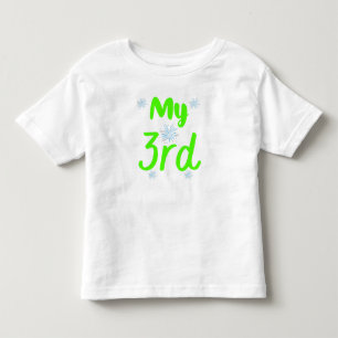 Bright Green My 3rd Three Year Birthday Toddler T-shirt
