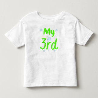 Bright Green My 3rd Three Year Birthday Toddler T-shirt