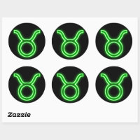 Green Star Sticker, Zazzle