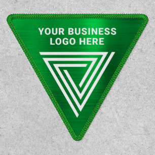 Bright Green Ombre Inverted Triangle Logo Patch