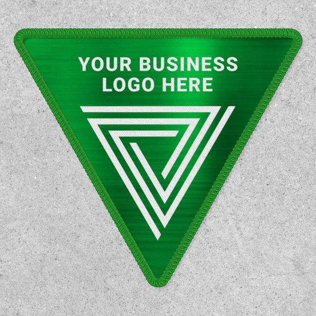 Bright Green Ombre Inverted Triangle Logo Patch (Front)