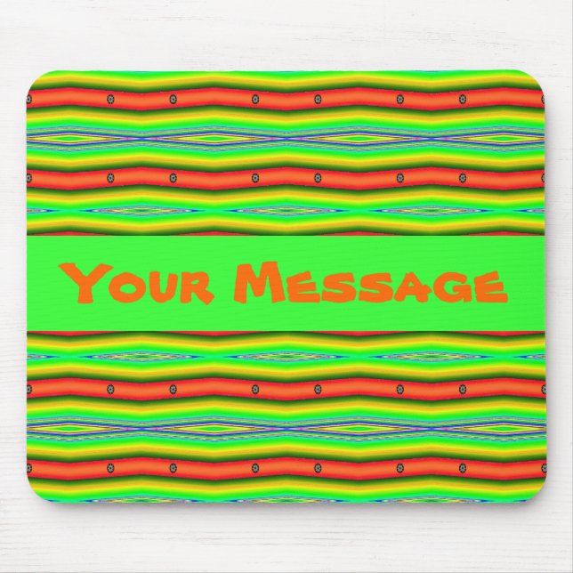 bright green orange mouse pad (Front)