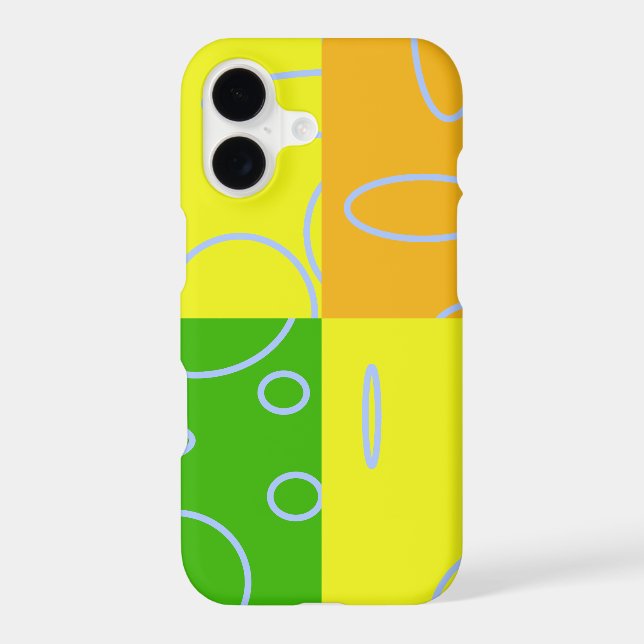 Bright Green Orange Yellow Light Blue Loop Iphone Case (Back)