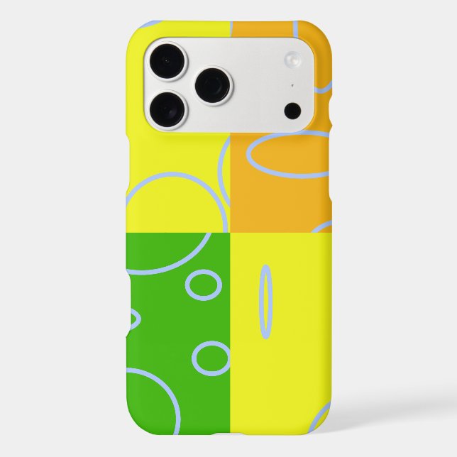 Bright Green Orange Yellow Light Blue Loop Iphone Case (Back)