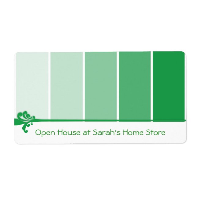 Bright Green Paint Samples Label (Front)